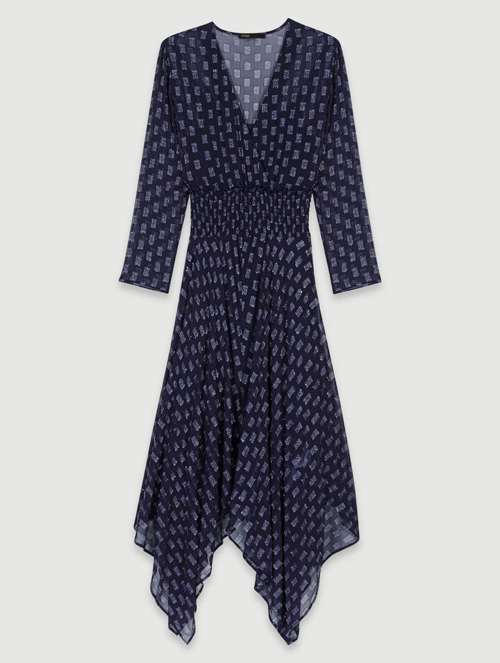 Asymmetrisches langes Kleid