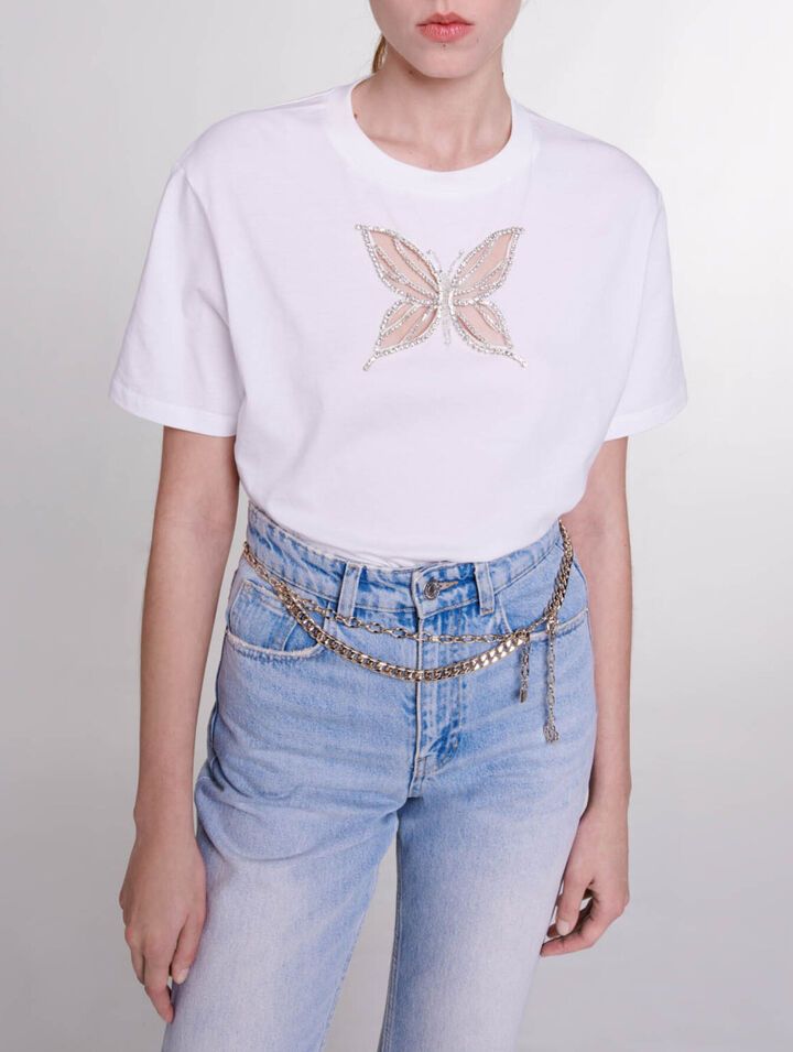 T-Shirt mit Strass