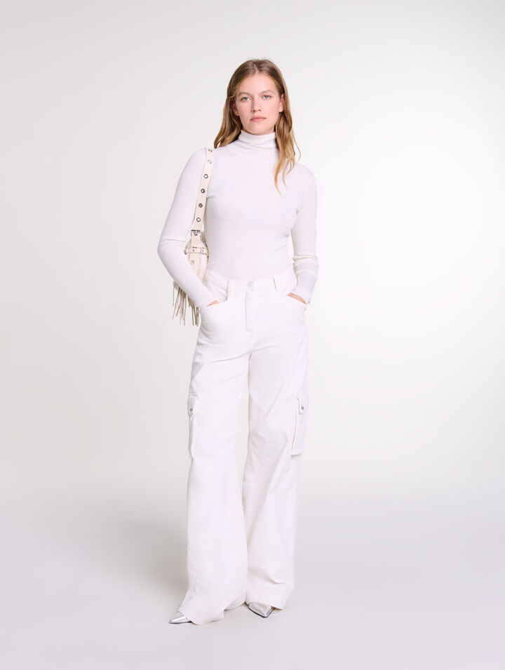 Cargohose aus Velours