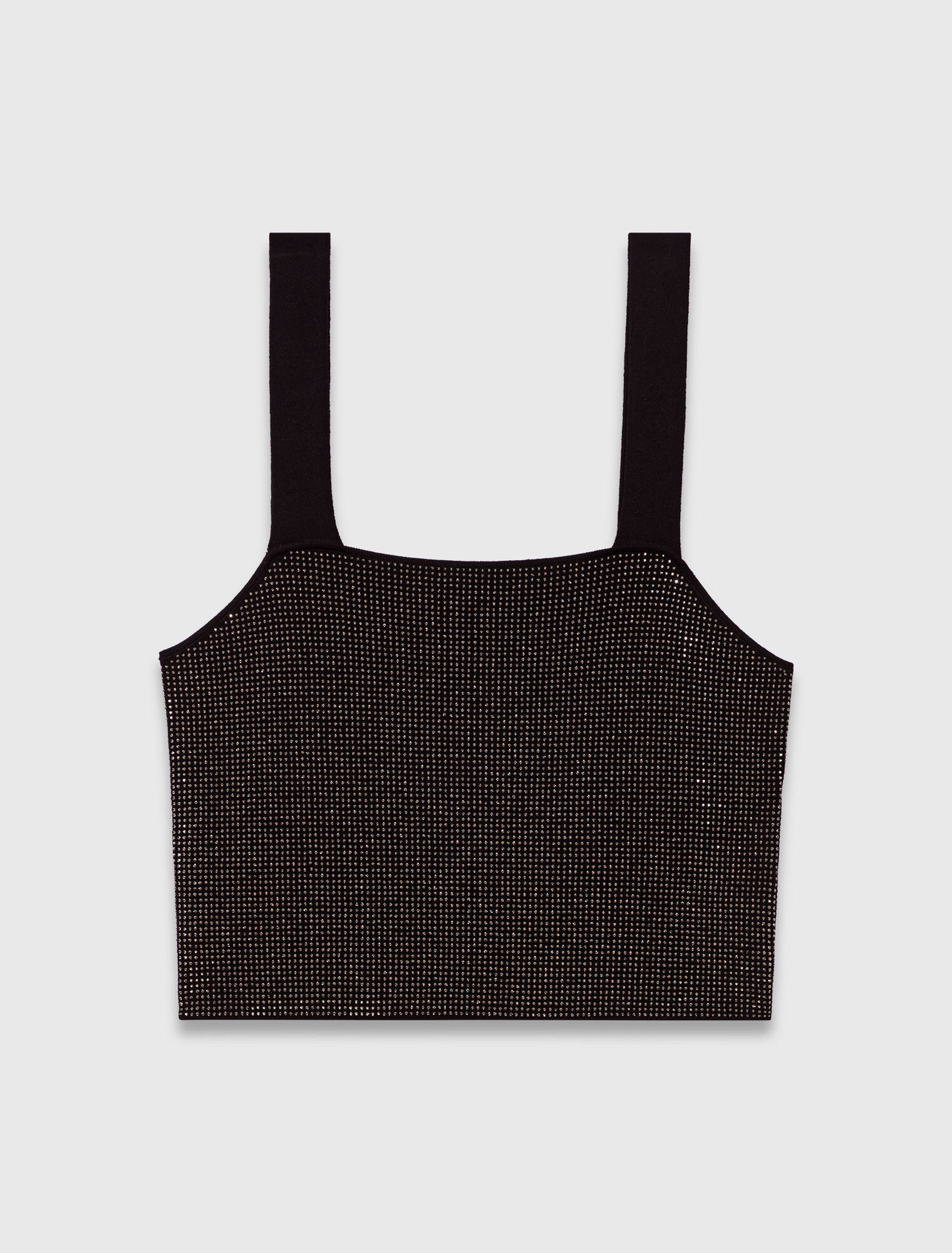 Trägertop aus Strick mit Strass
