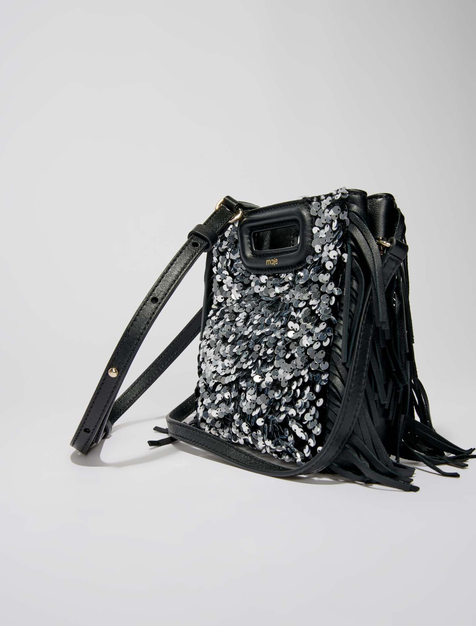 Tasche M Mini mit Pailletten