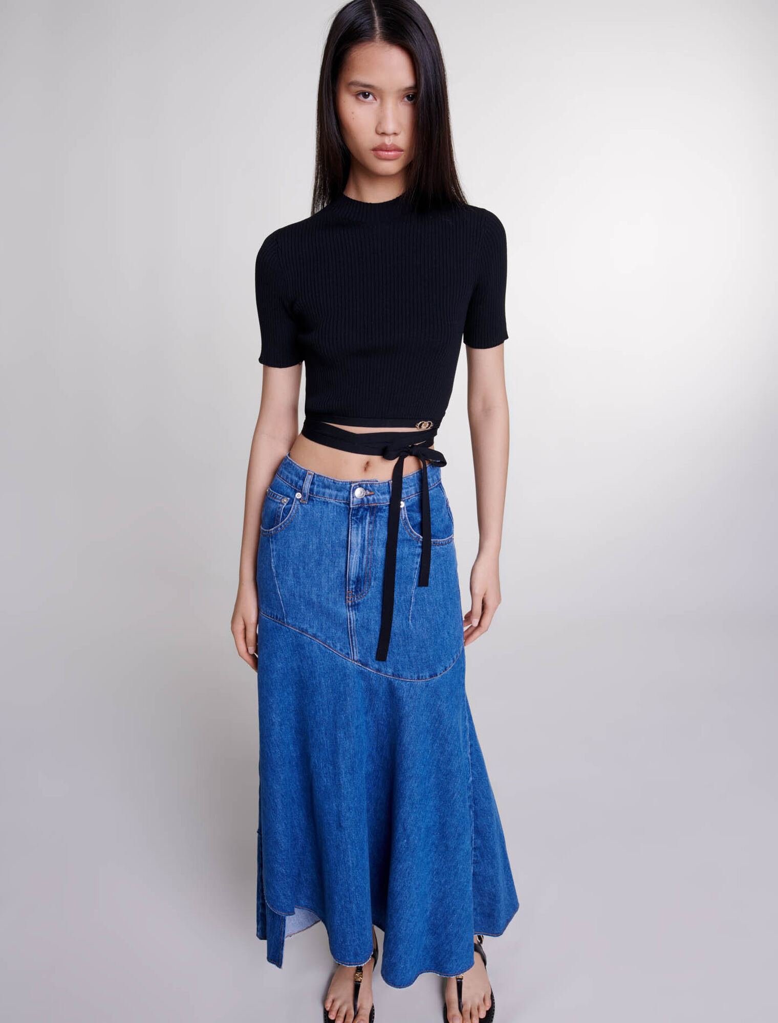 Überkreuztes Crop Top