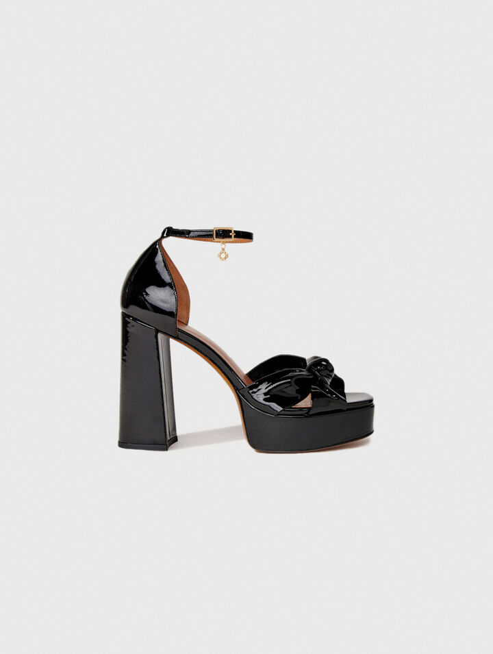 Plateau-Sandalen aus Leder