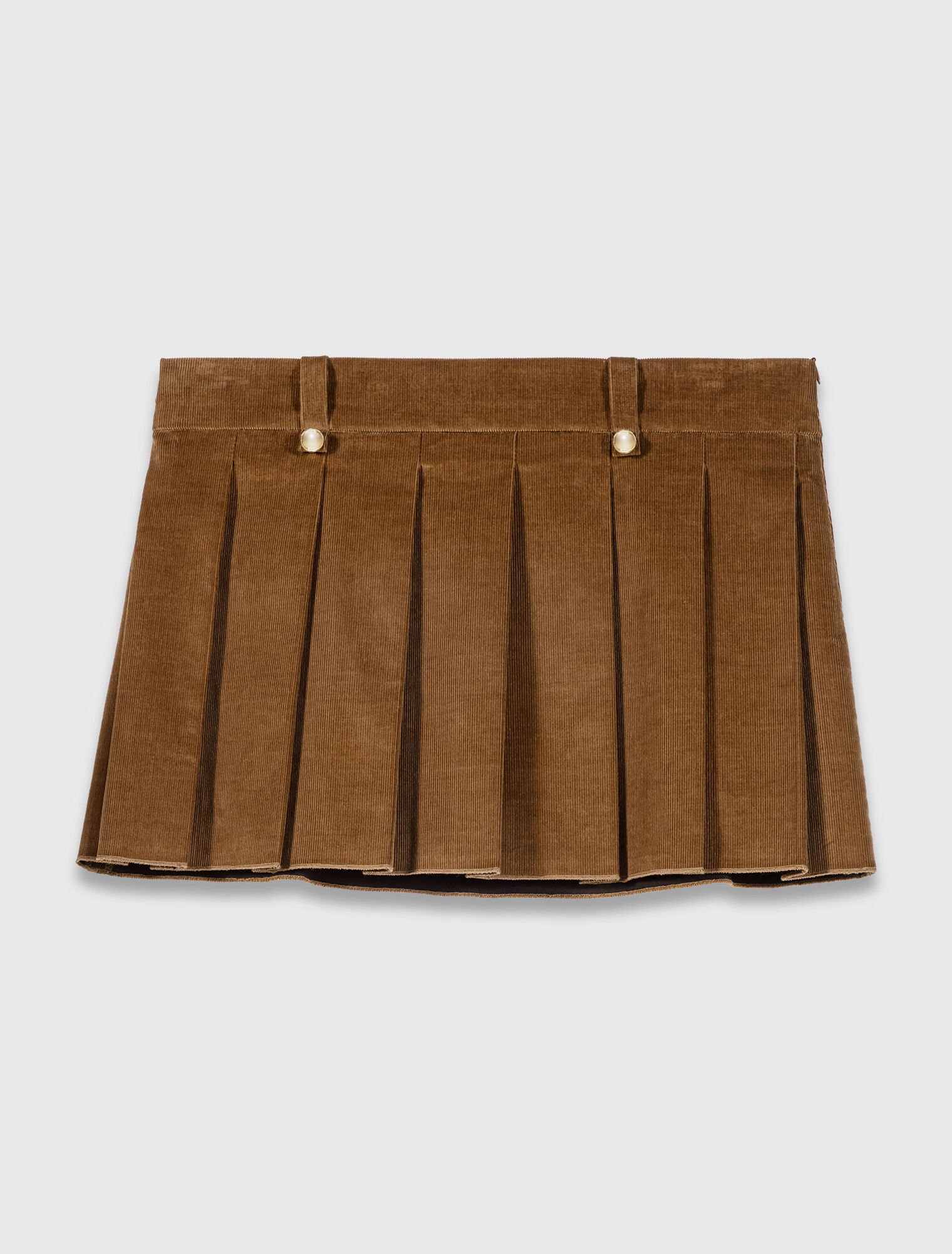 Plissierter Minirock aus Cord