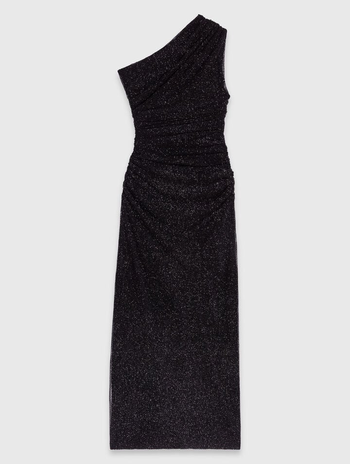 Asymmetrisches Kleid mit Strass