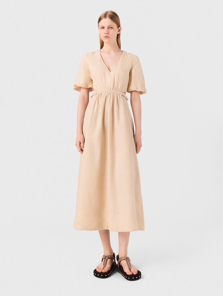 Langes Leinenkleid