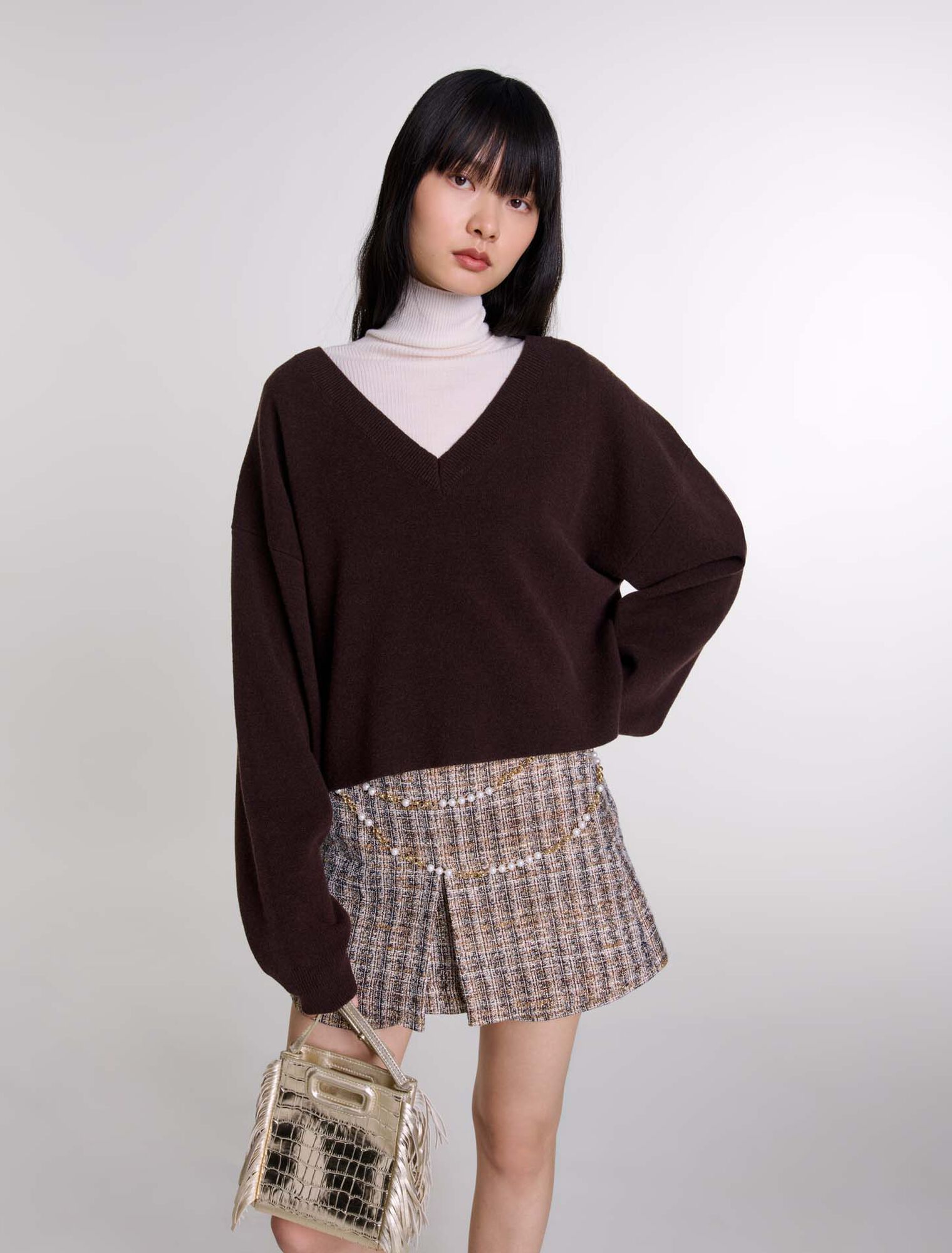 Pullover mit V-Ausschnitt