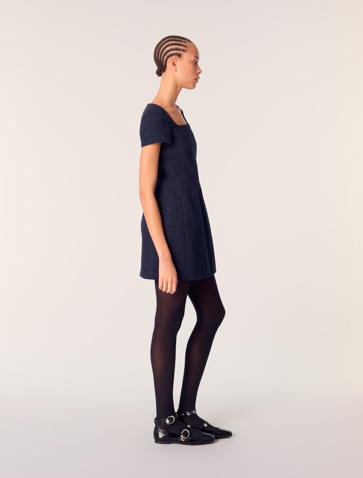 Kurzes Tweed-Kleid