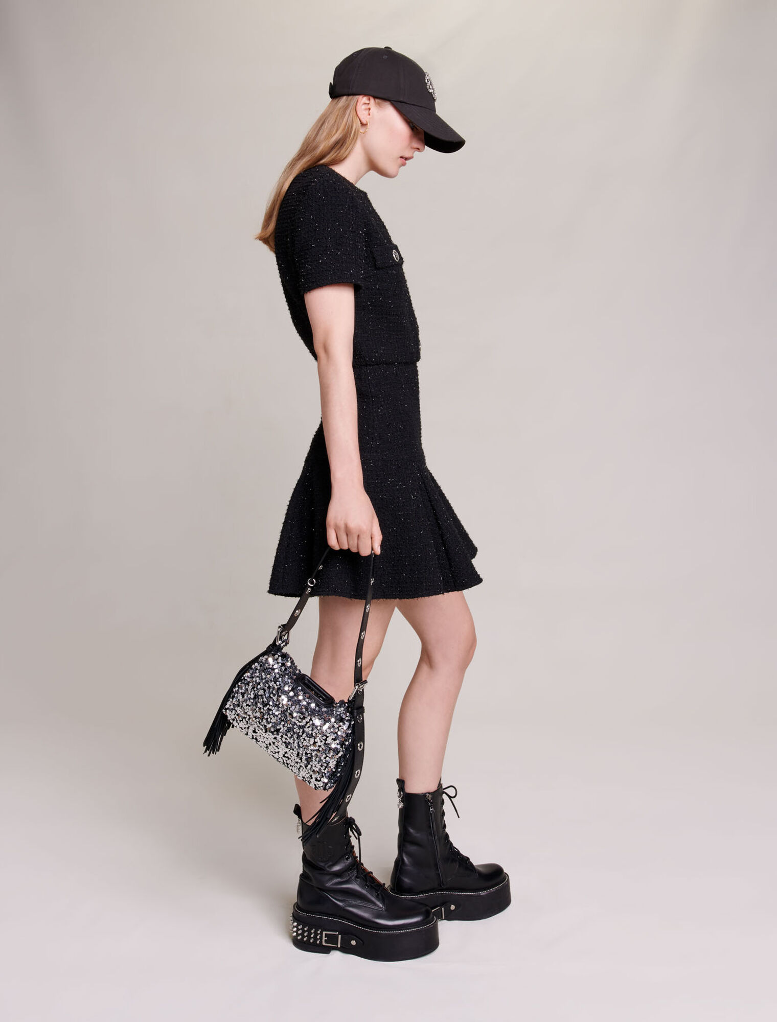 Kurzes Kleid aus Tweed