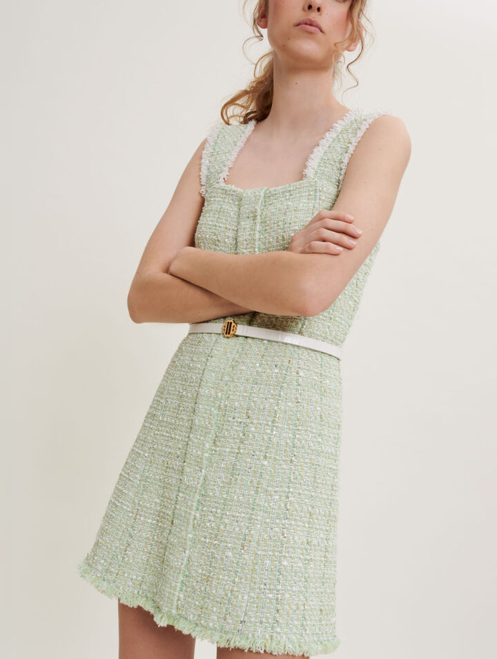 Tweedkleid mit Glanz