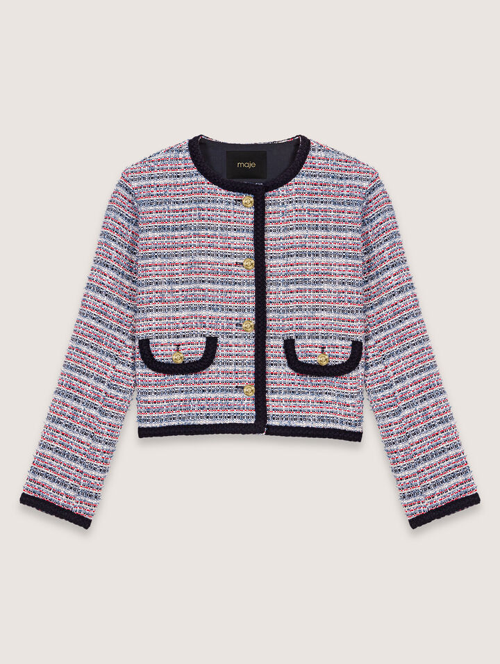 Kurze Tweedjacke