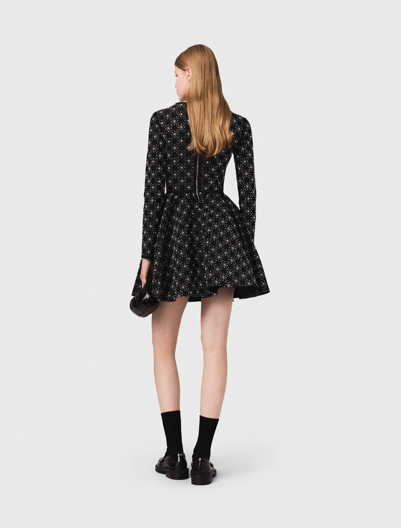 Skaterkleid mit Perlen und Strass