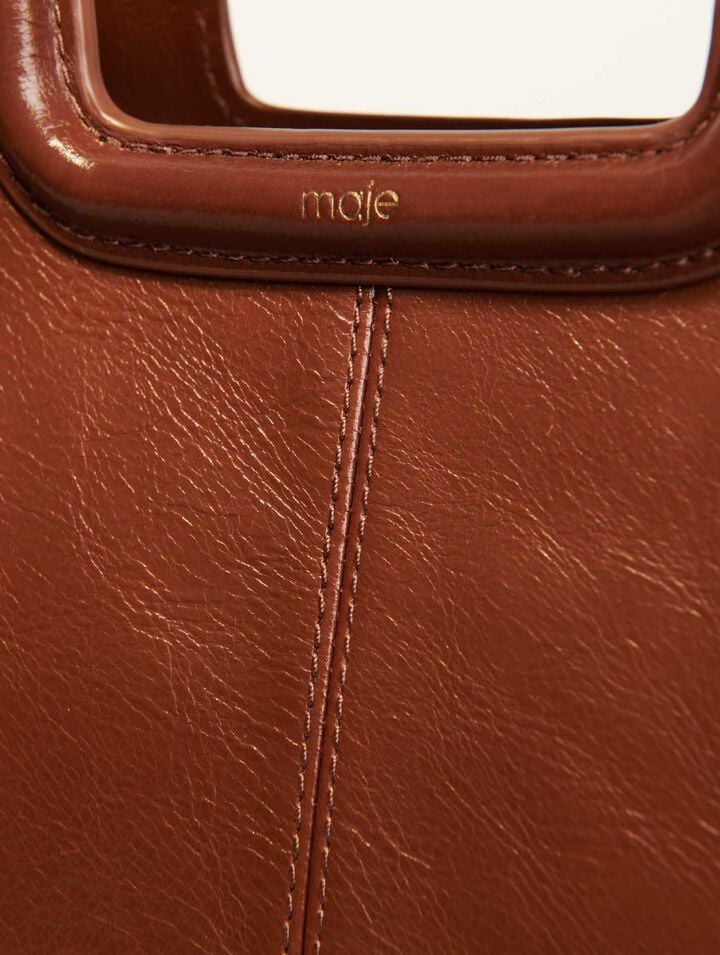 Tasche M aus Craqulé-Leder