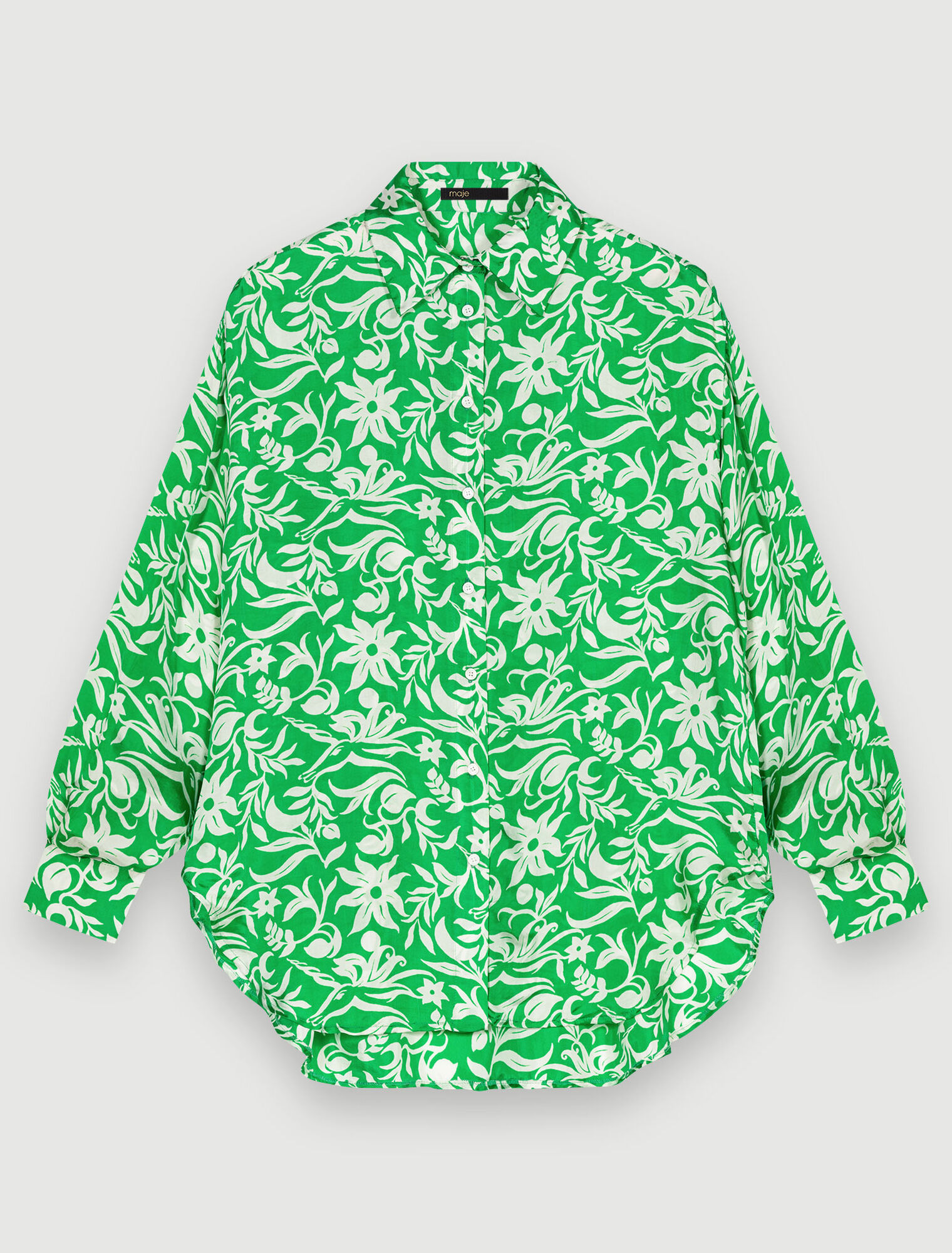 Bedrucktes Satinhemd