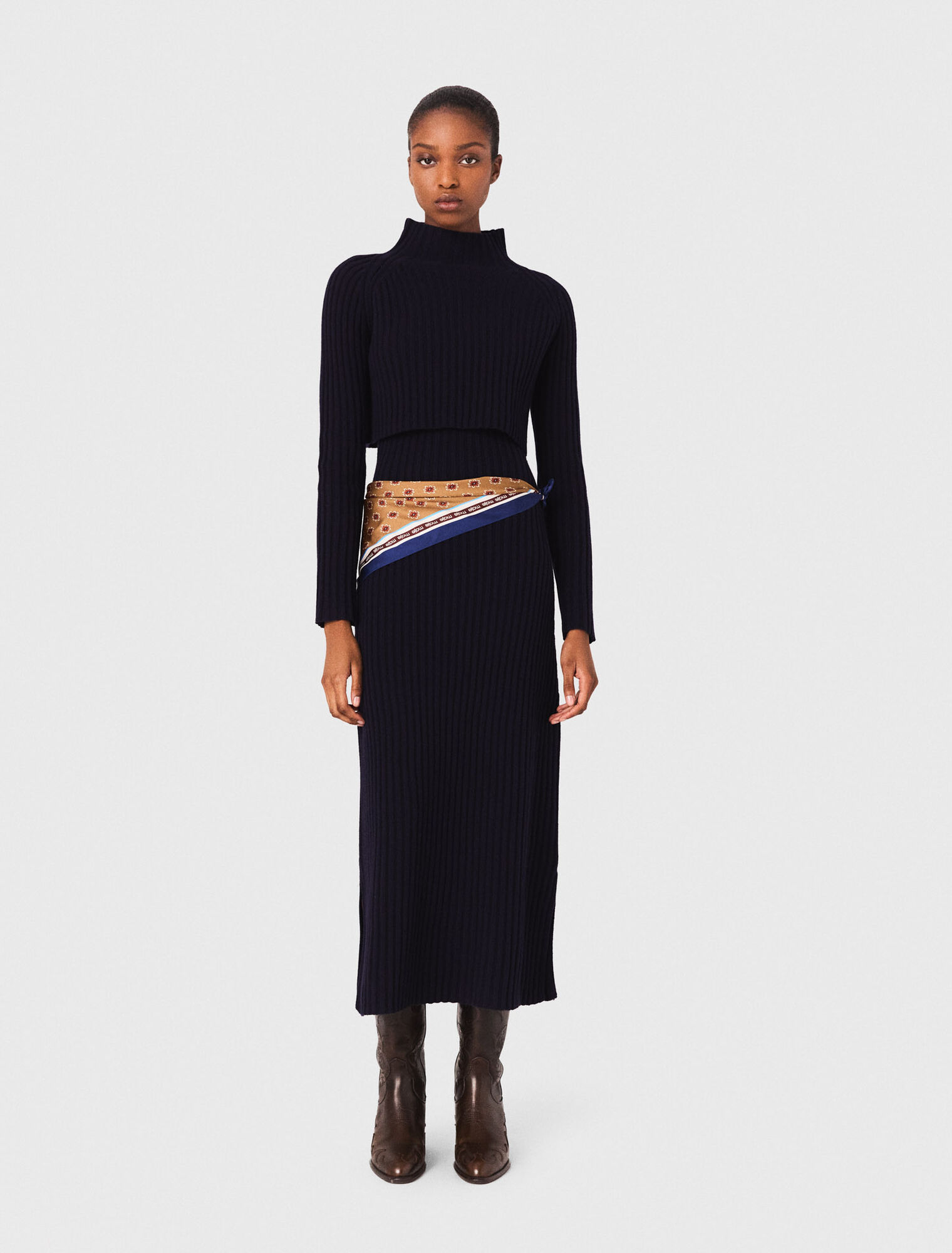 Strickkleid mit abnehmbarem Pulli