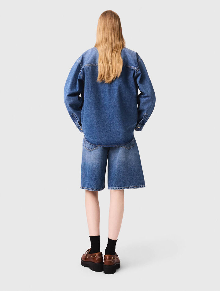 Jacke aus verwaschenem Denim