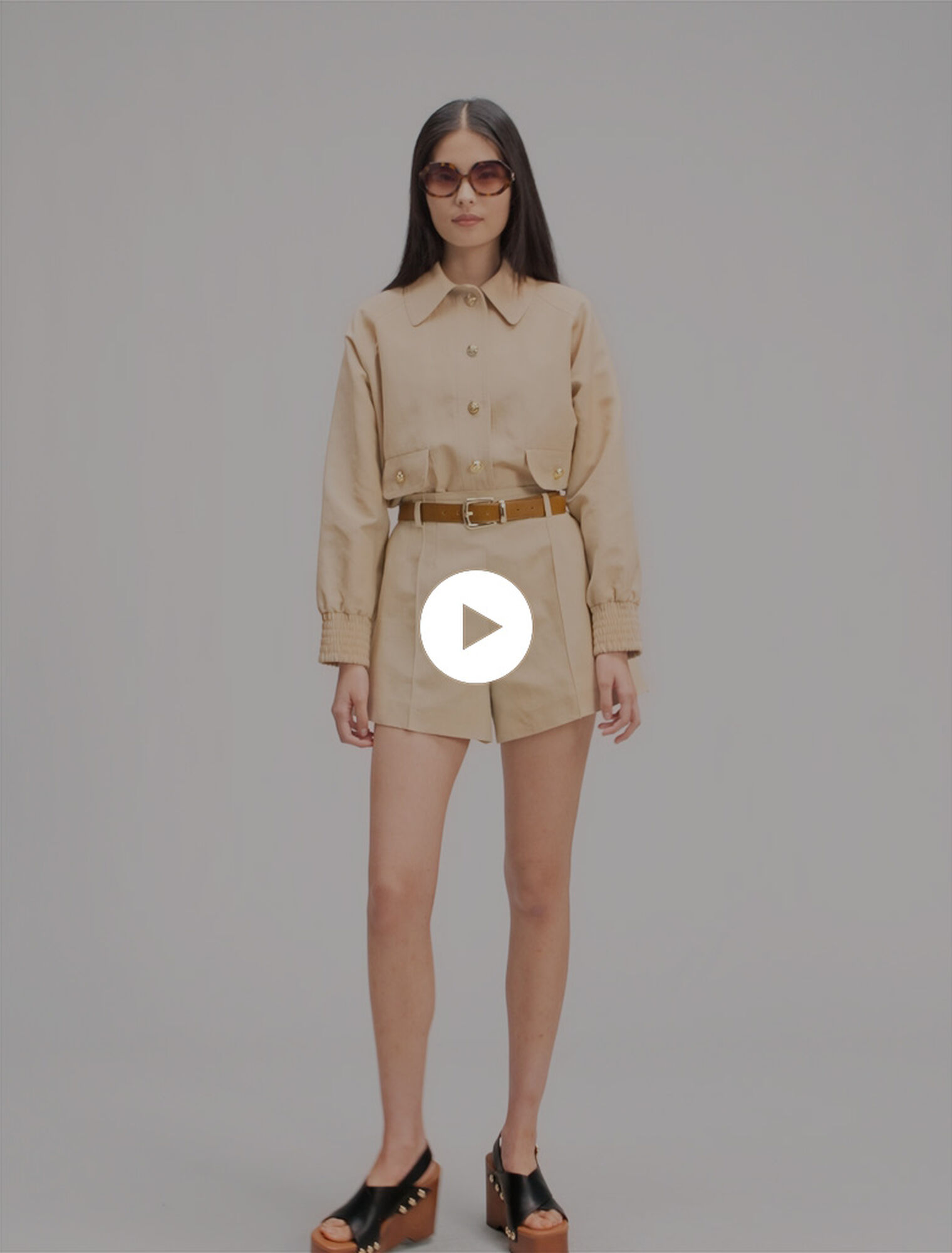 Shorts aus Leinen und Baumwolle