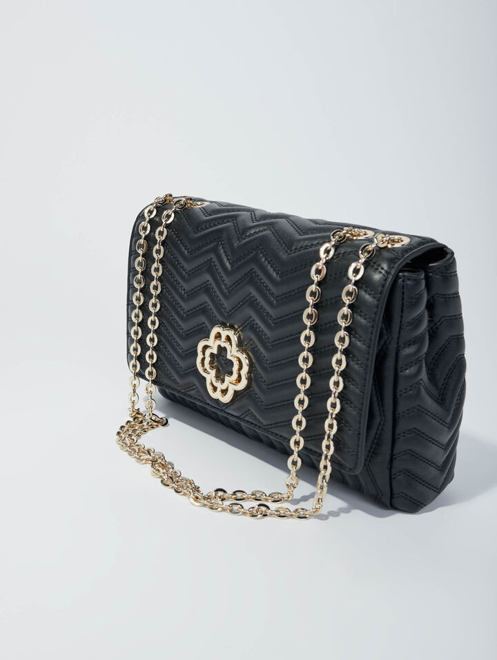 Lederhandtasche mit Kette