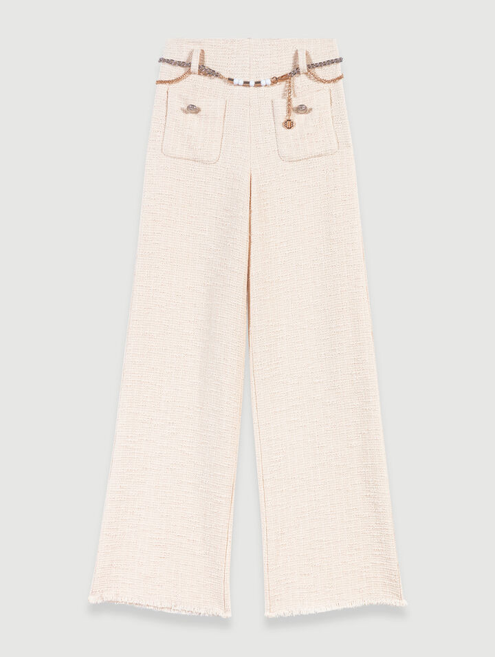 Weite Tweed-Hose