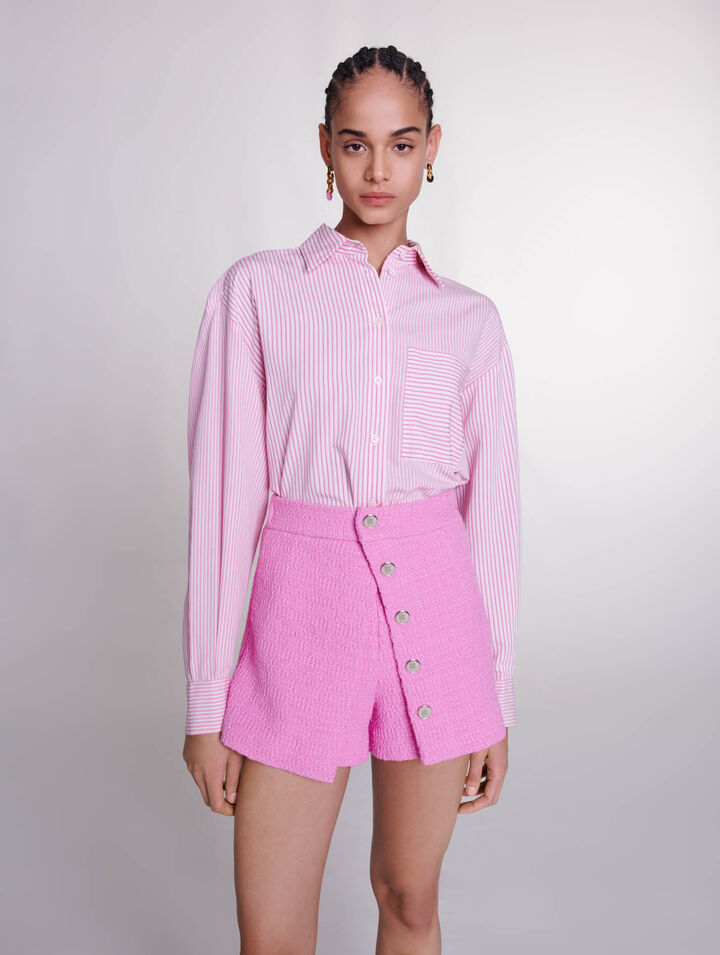 Tweed-Shorts mit Schößchen