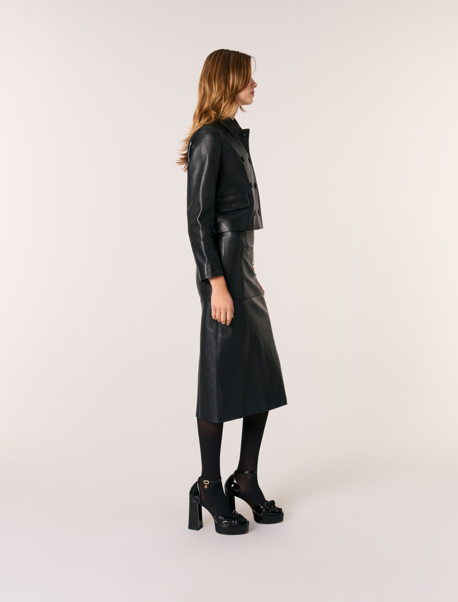 Kurze Lederjacke