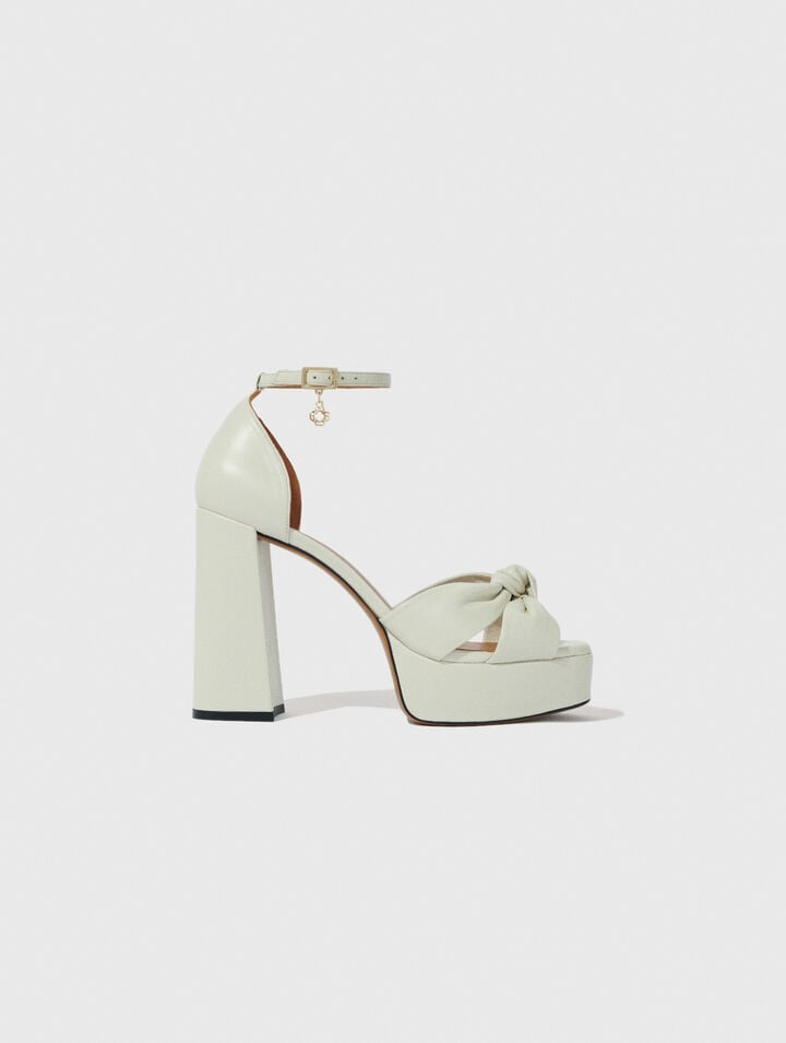 Plateausandalen aus Leder