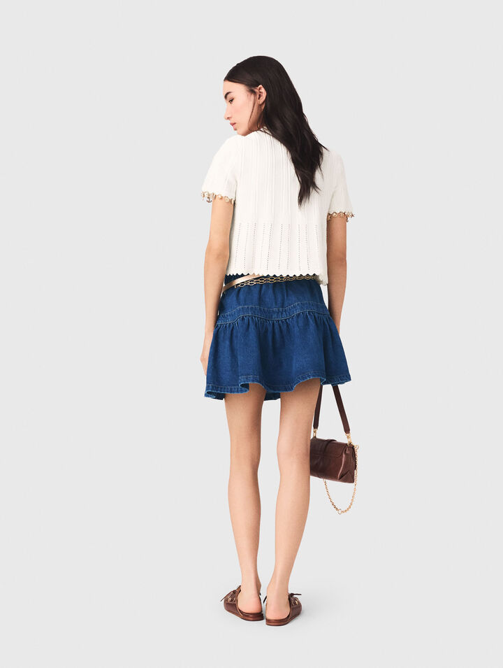 Cardigan mit Goldschmuck