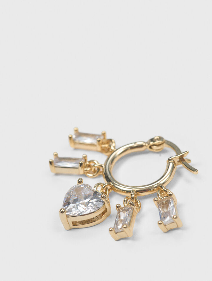 Goldfarbene Creolen mit Strass