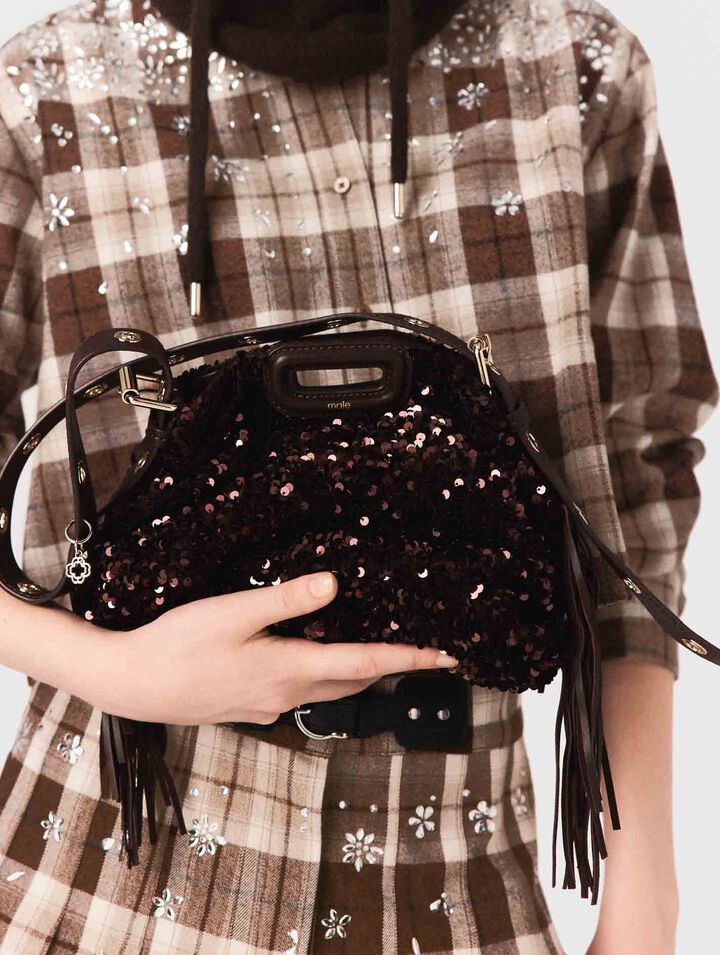 Kariertes Hemd mit Strass