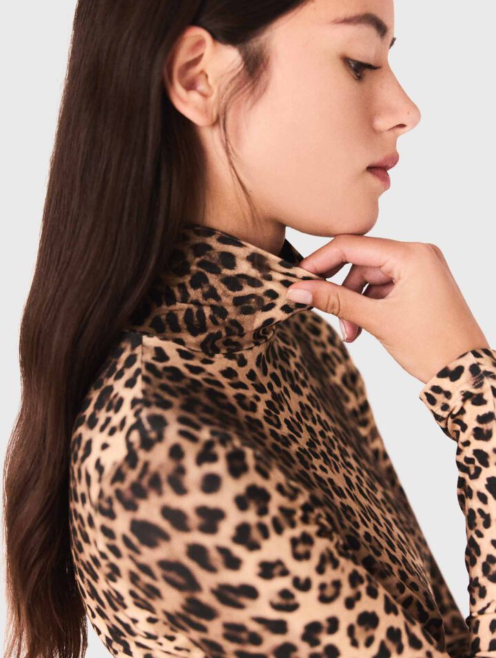 T-Shirt mit Leopardenprint