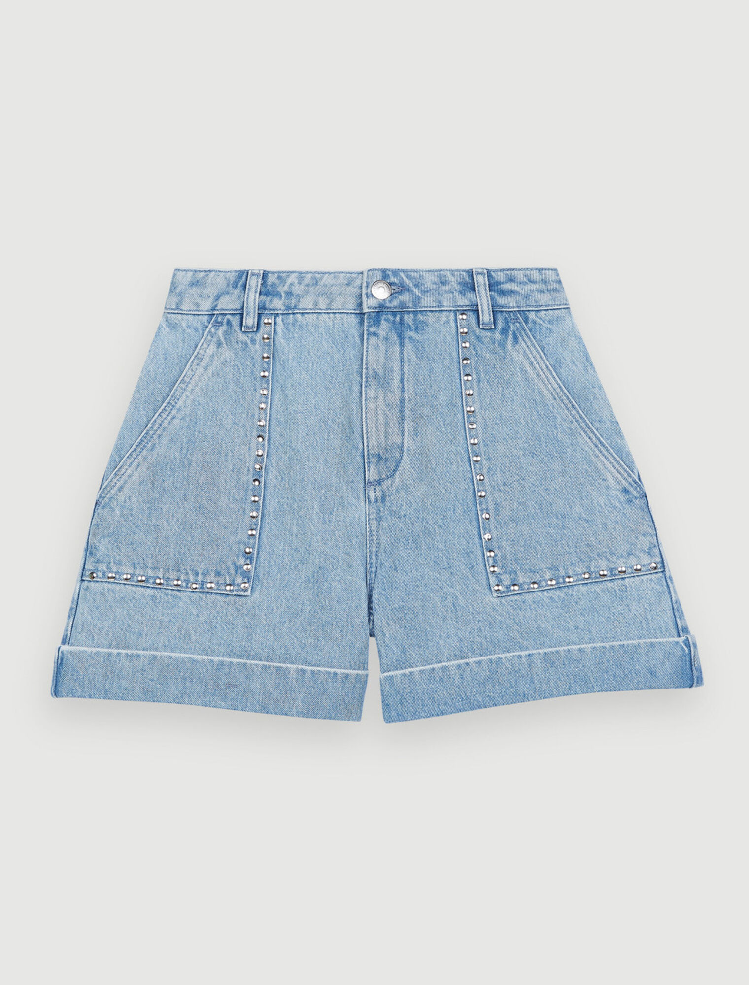 Shorts aus Jeansstoff mit Studs