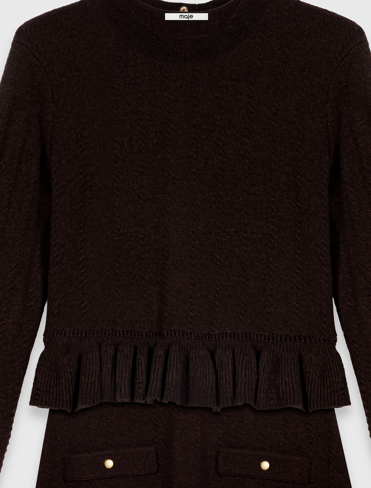 2-in-1-Strickkleid mit Pullover