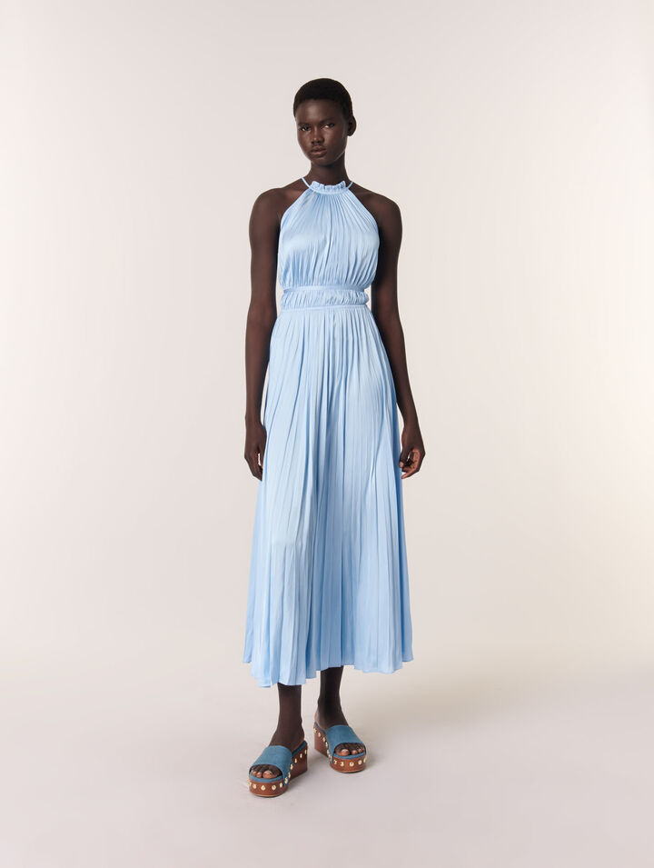 Langes plissiertes Kleid