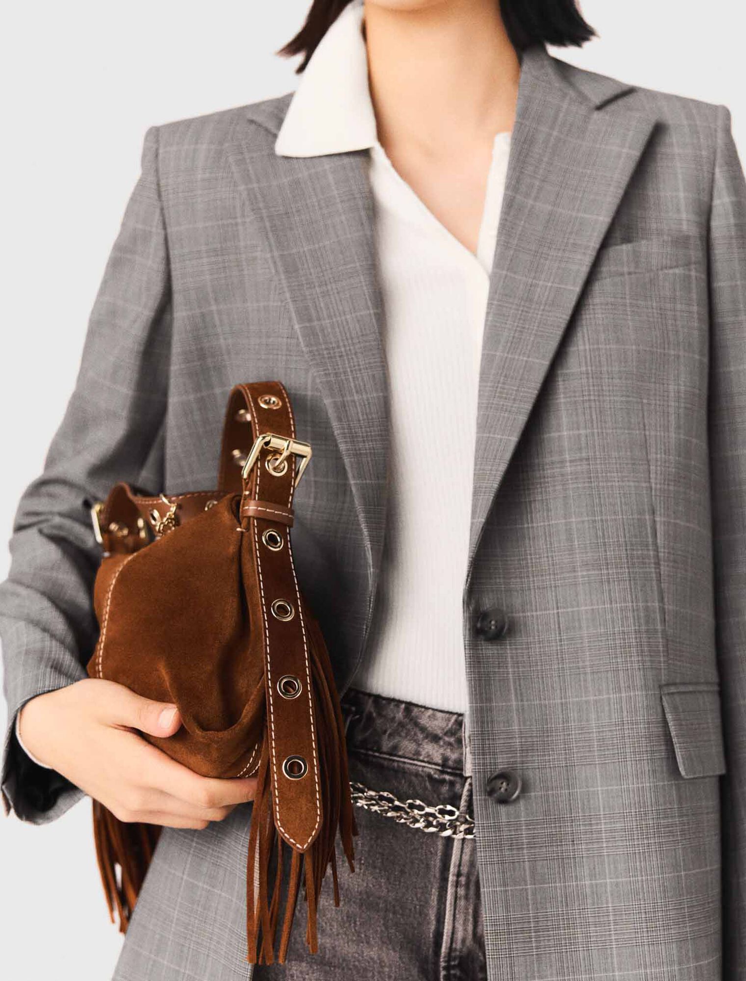 Tasche Miss M Mini, Stepp-Wildleder