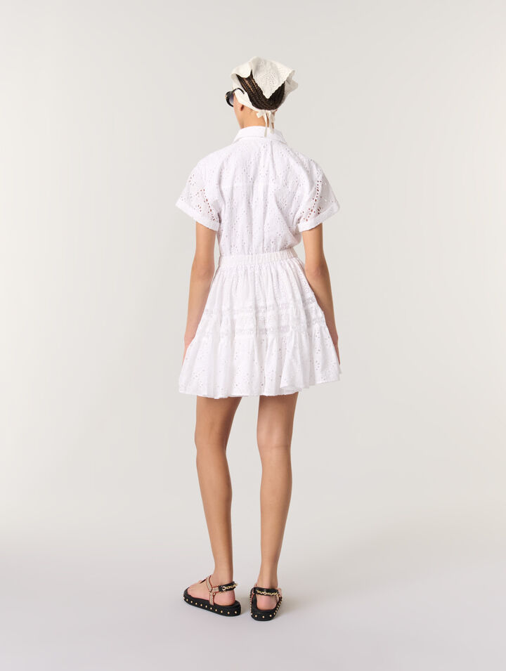 Babydoll-Kleid mit Stickerei