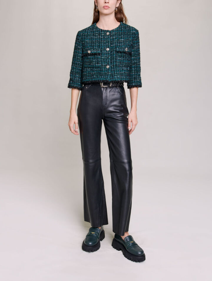 Kurze Tweed-Jacke