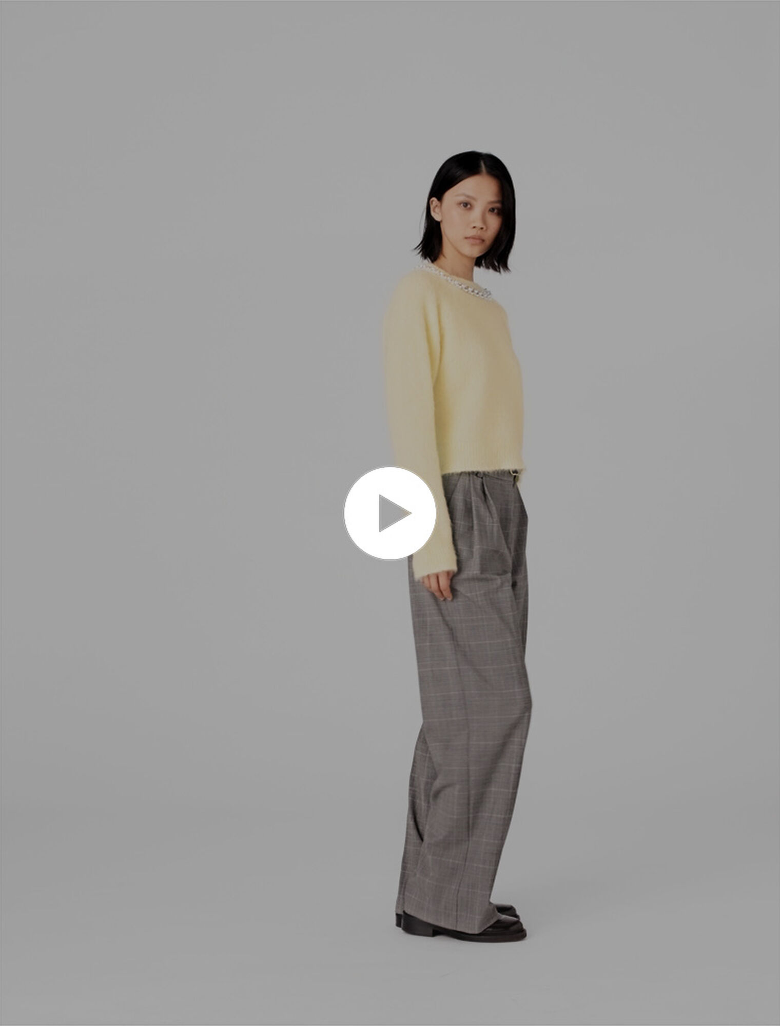 Abnehmbarer Schmuckkragen-Pullover