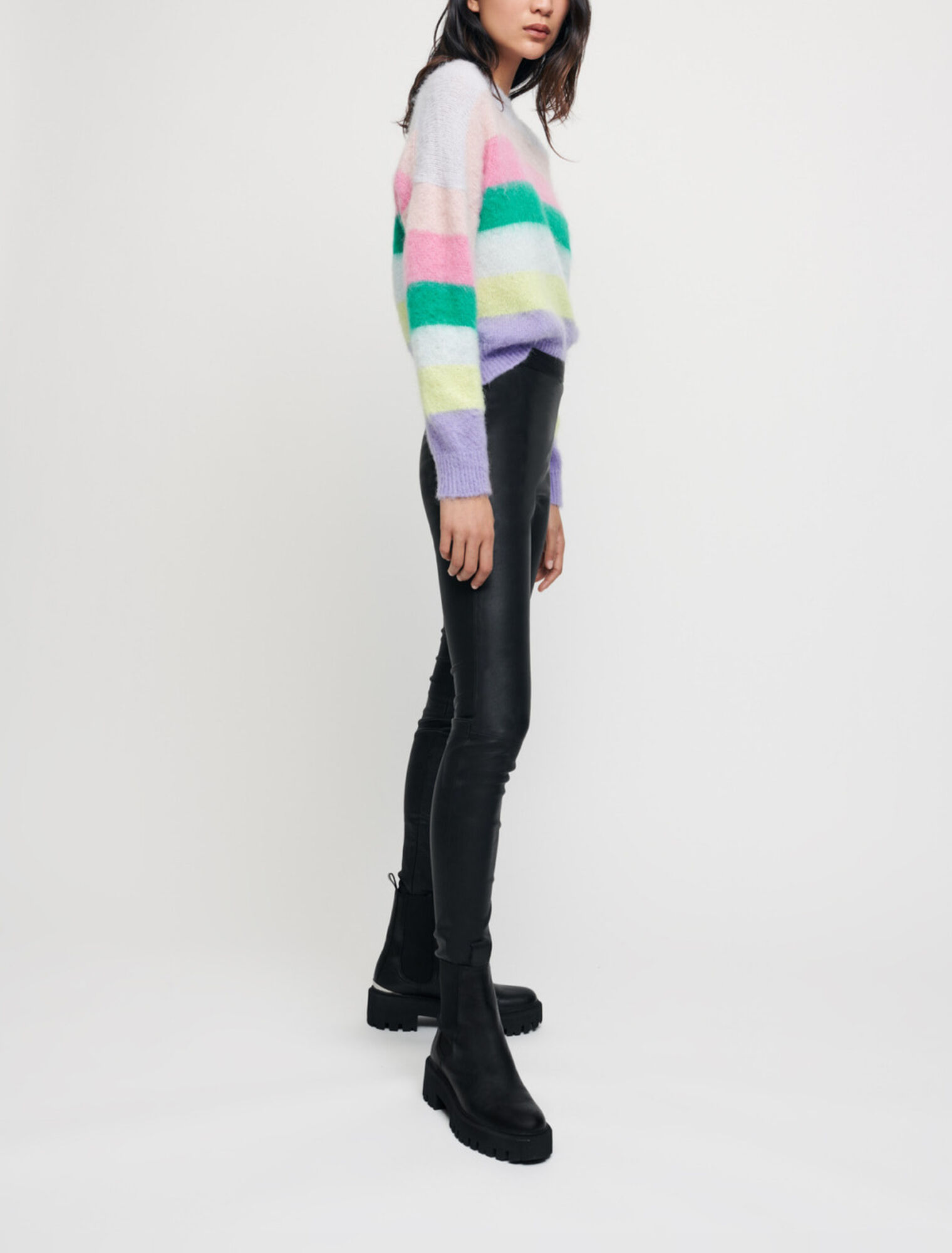 Leggings aus Stretchleder