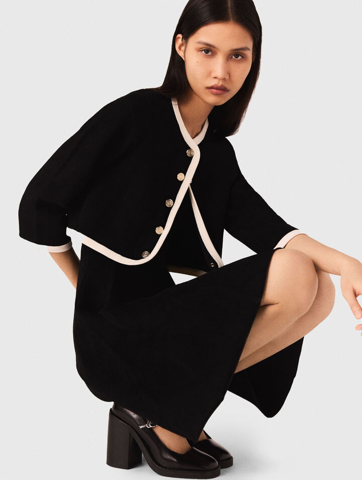 2-in-1-Kleid mit Samt-Effekt