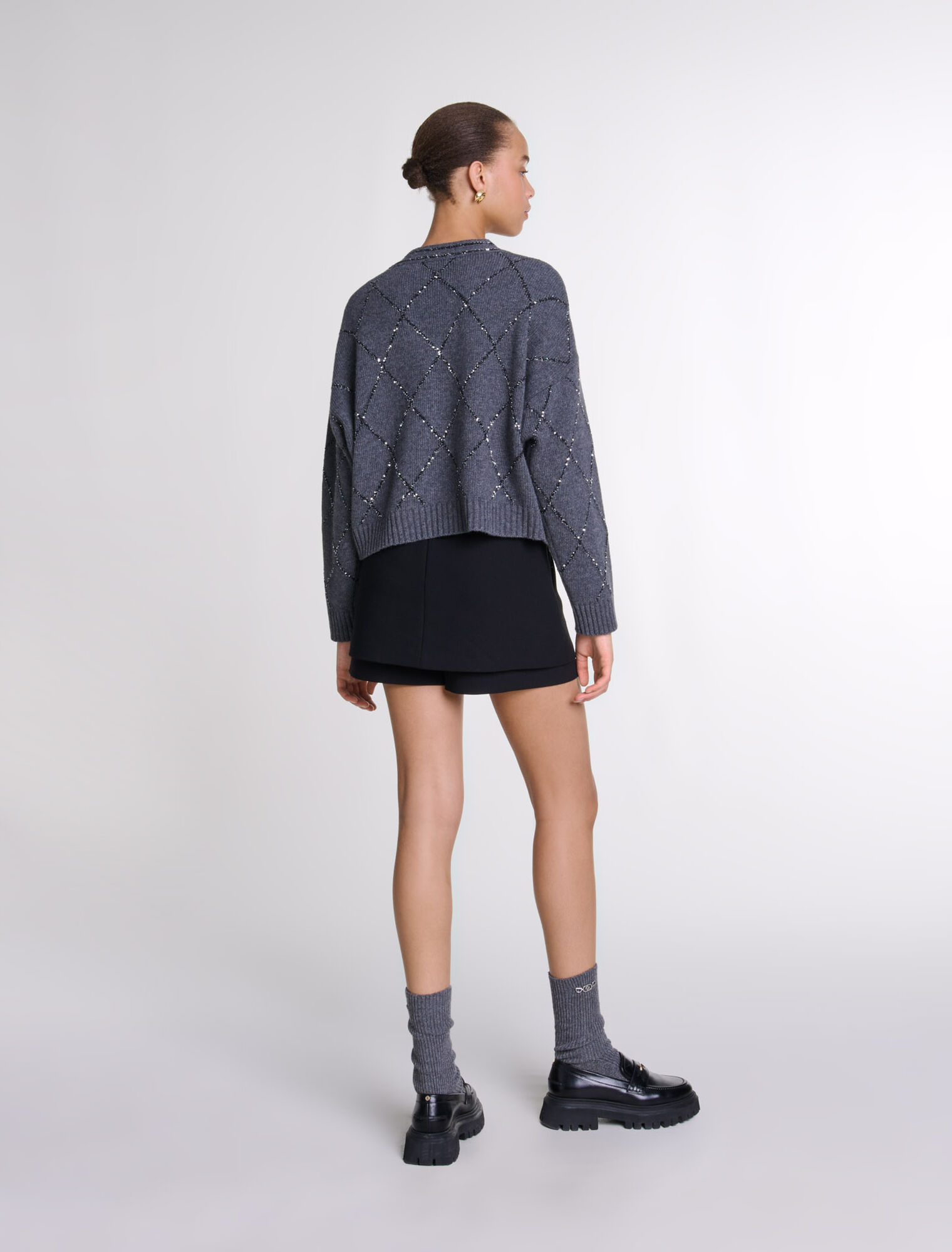 Strickjacke mit Pailletten