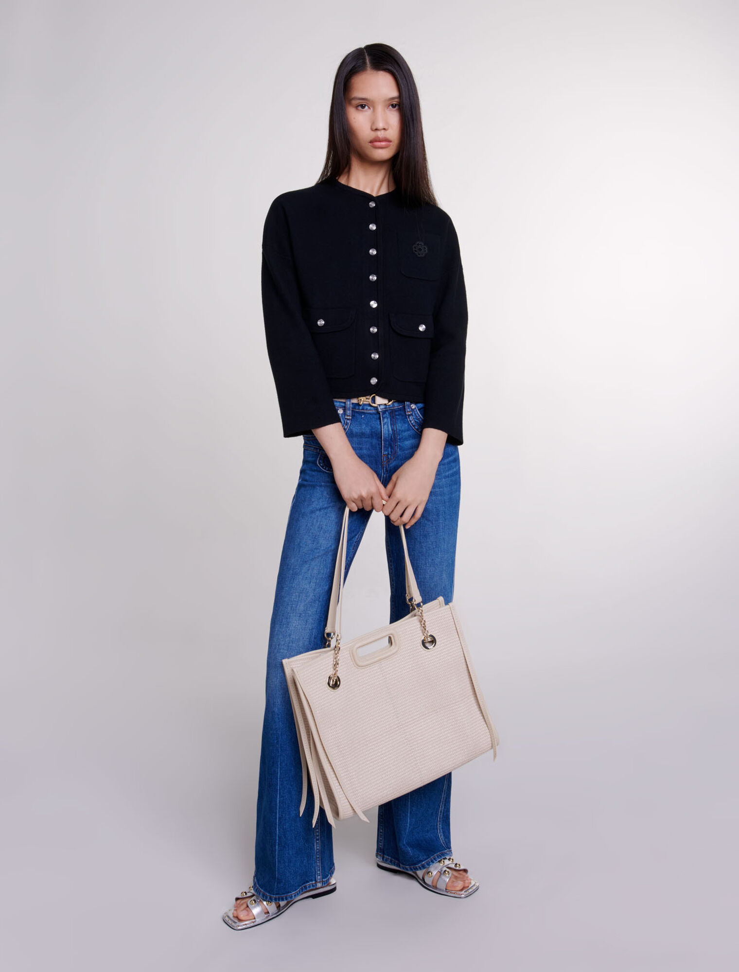 Kurzer Strick-Cardigan