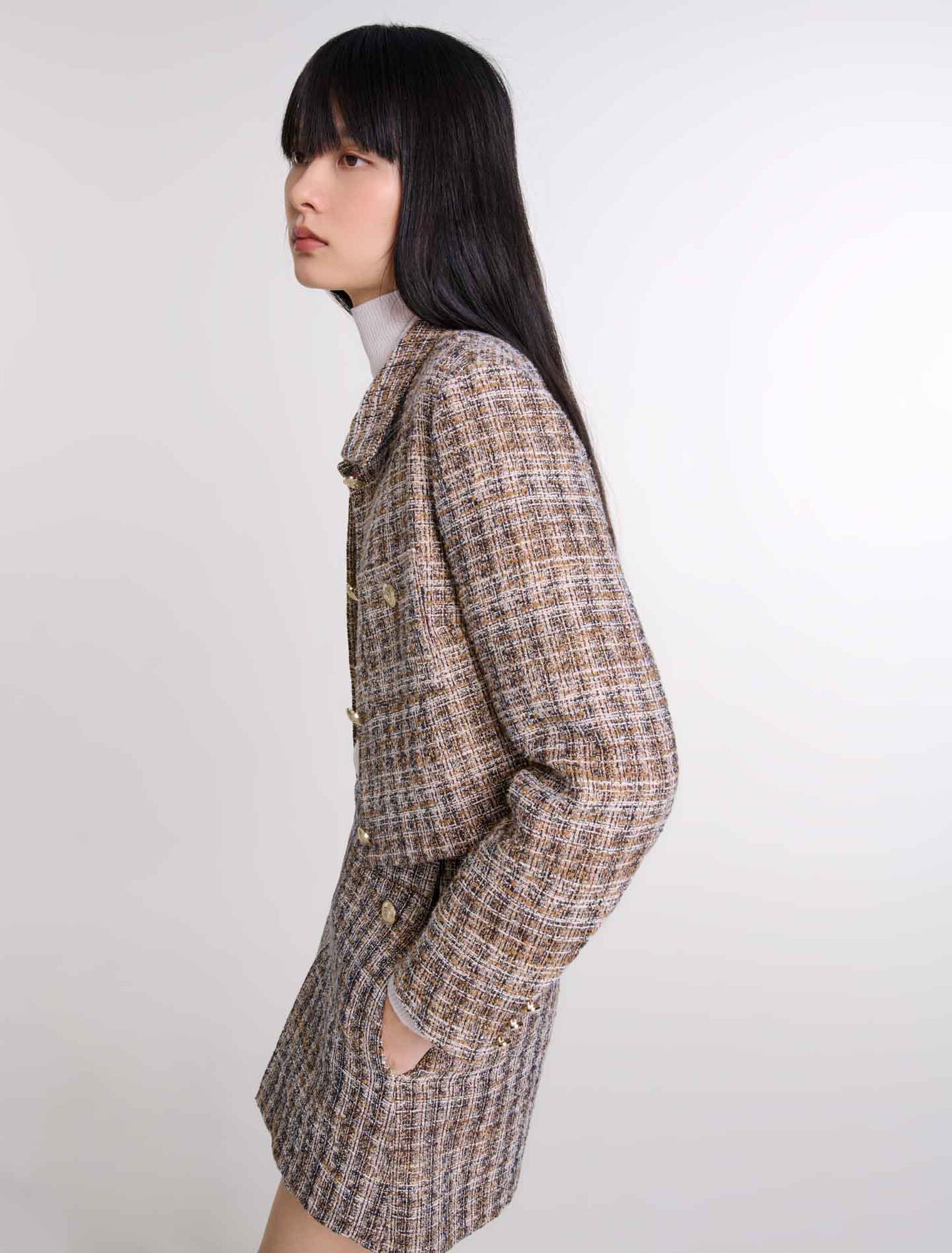 Kurze Tweed-Jacke