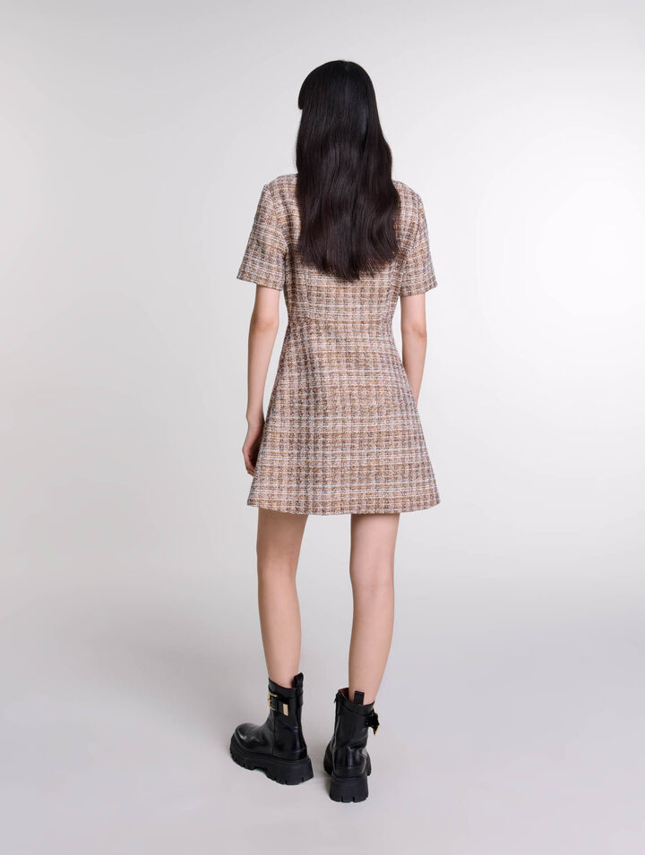 Kurzes Kleid aus Tweed