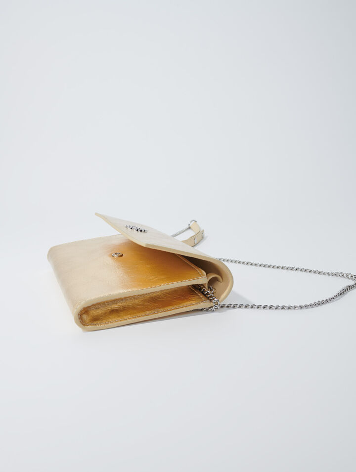 Leder-Clutch mit Kette