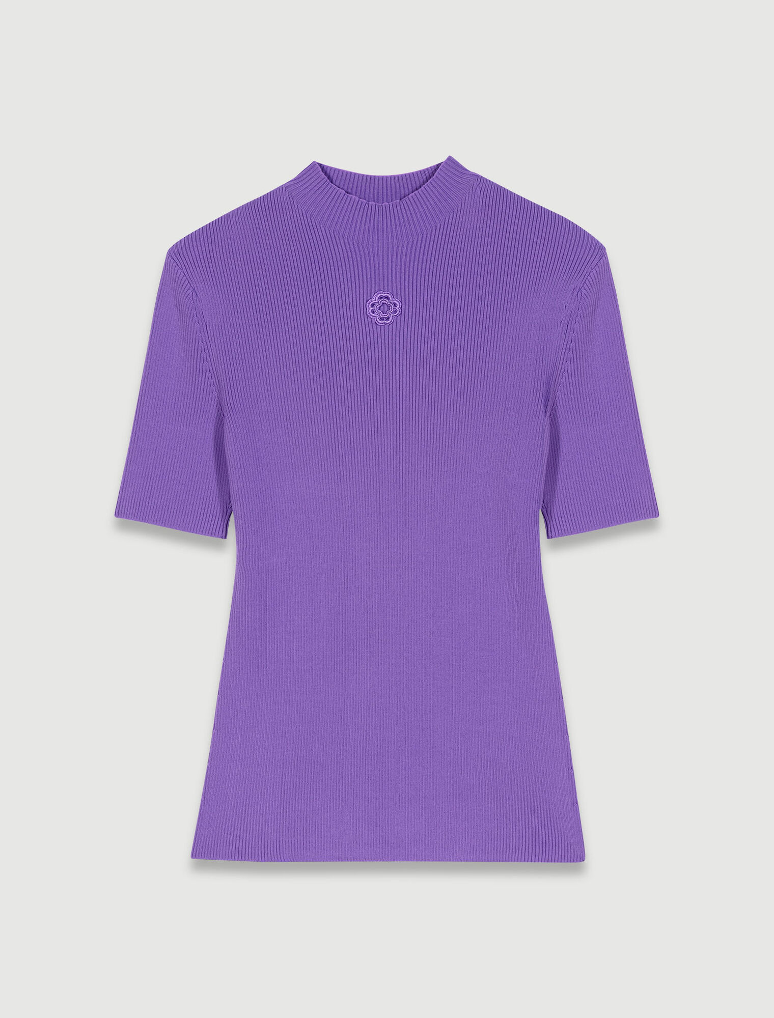 Top mit Clover-Stickerei