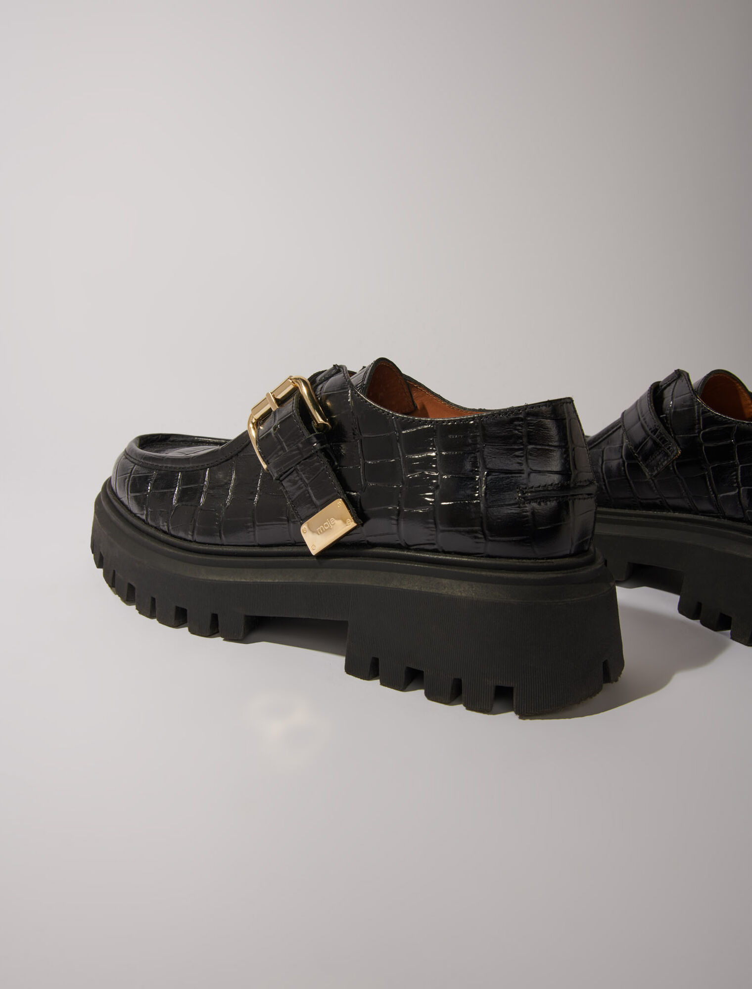 Klobige Derby-Schuhe aus Leder