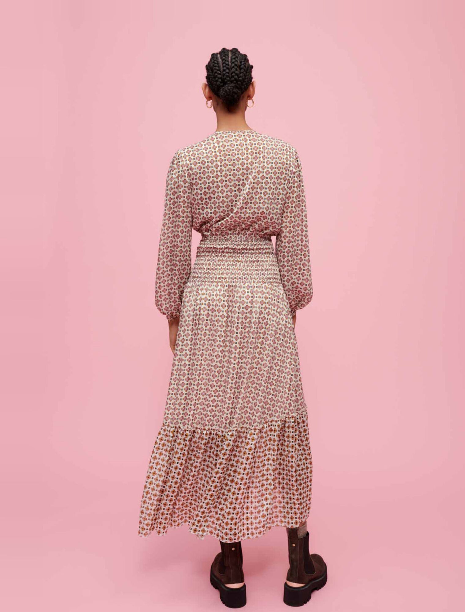 Kleid aus bedrucktem Chiffon