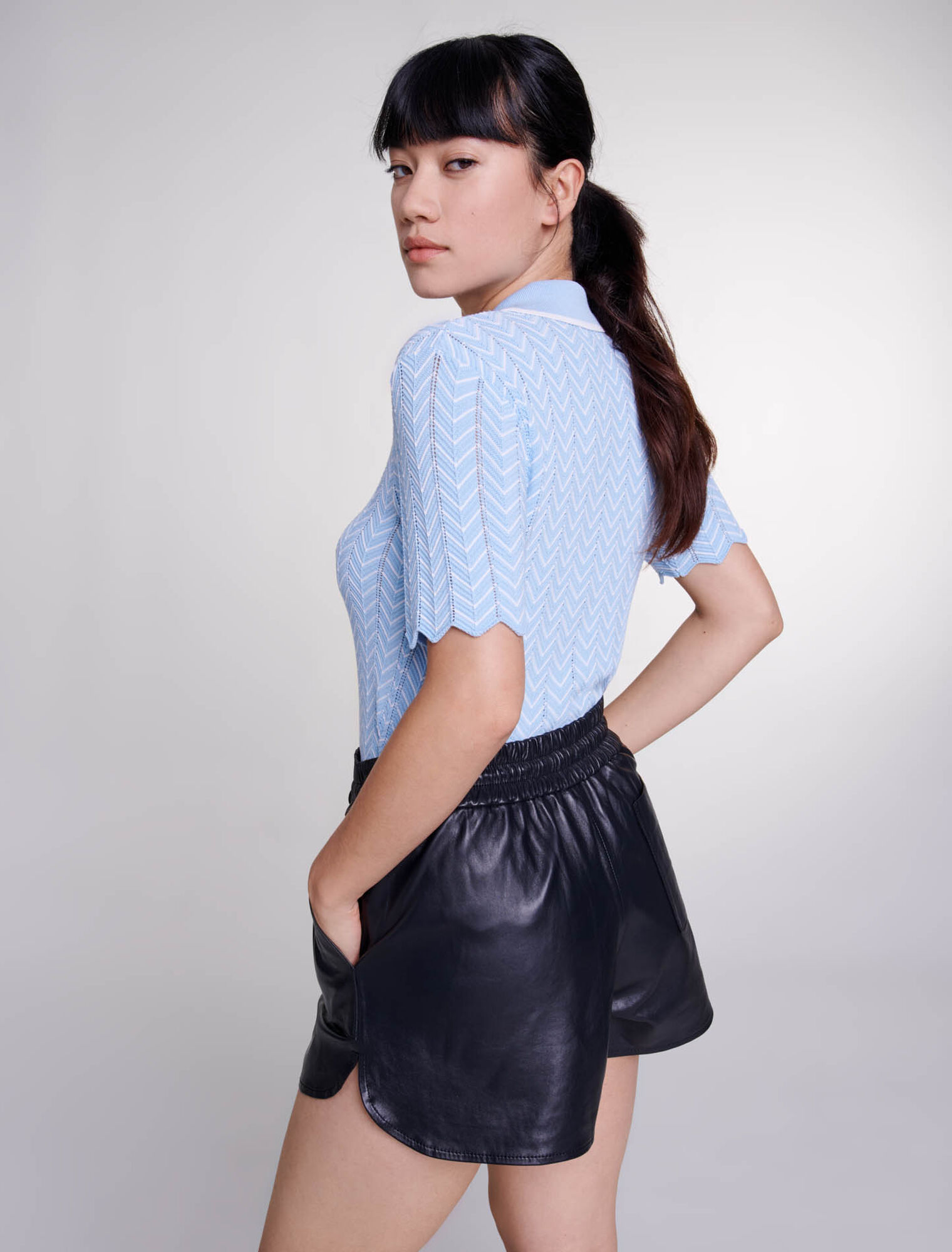 Shorts aus Leder