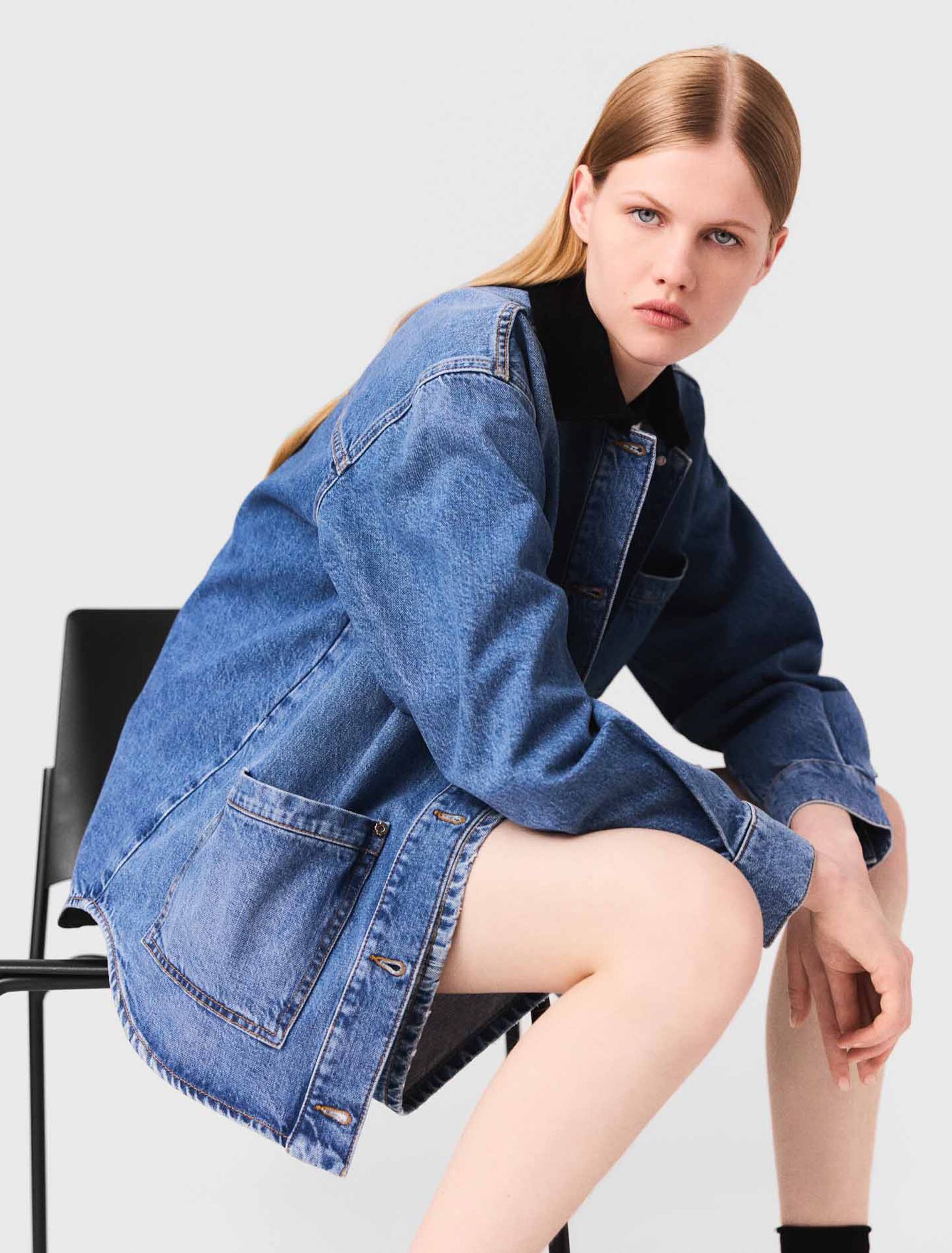 Jacke aus verwaschenem Denim