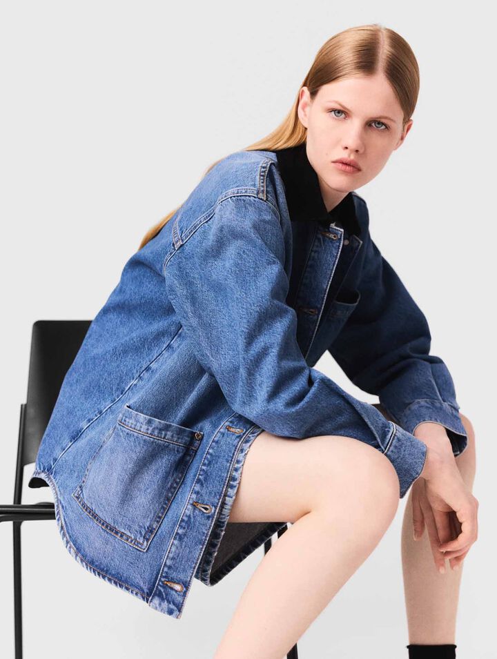 Jacke aus verwaschenem Denim